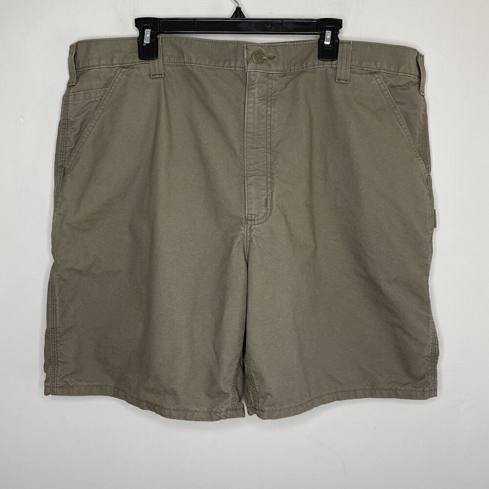 CARHARTT Work Shorts Mens 42 Brown Canvas Utility 100% Cotton B144